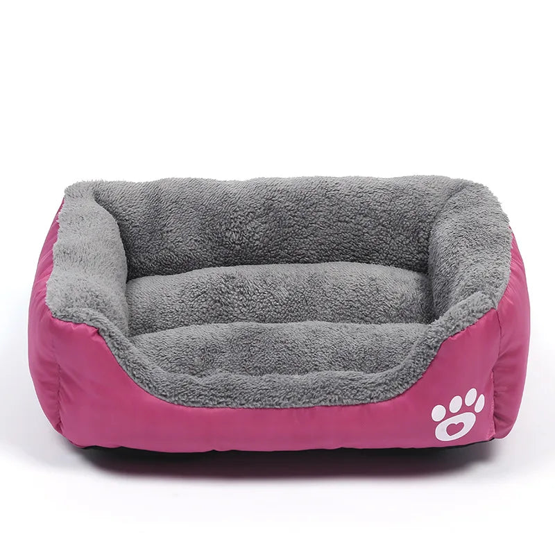 Large Square Pet Bed – Plush Washable Dog & Cat Sofa