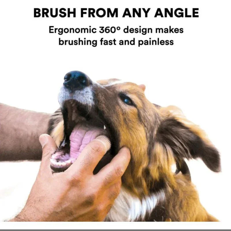 Pet Finger Toothbrush - Super Soft Silicone Teeth Cleaning Tool for Dogs & Cats