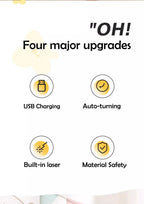 Smart Interactive Cat Ball - Automatic Rolling with Tail & Obstacle Avoidance