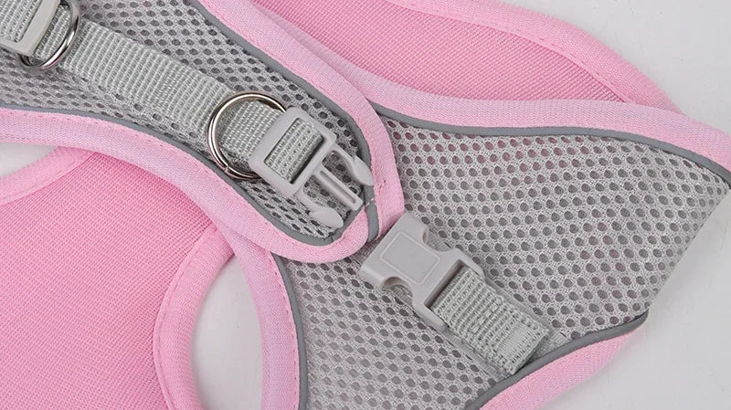 Adjustable Puppy Harness Set - Reflective Vest with Leash for Small Dogs