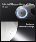 LED Retractable Dog Leash - Illuminated Roulette Leash