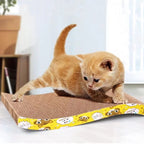 Corrugated Cat Scratching Board with Catnip - Multi-Functional Claw Grinding Plate
