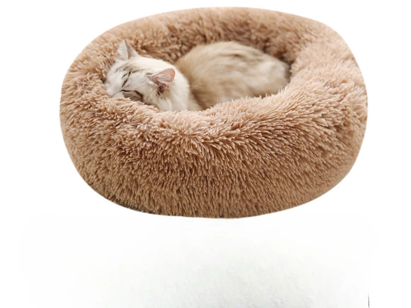 Plush Cat & Dog Nest – Warm Detachable Pet Bed for Winter