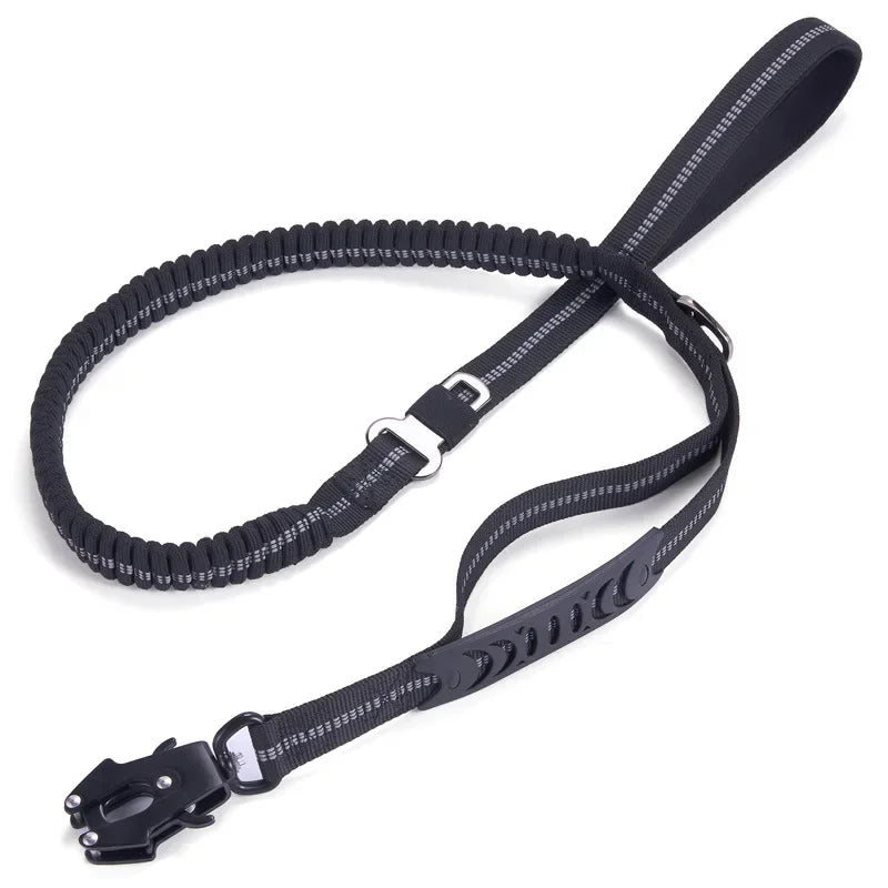 Reflective Bungee Dog Leash – Heavy-Duty No-Pull Leash with Seatbelt