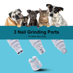 USB Rechargeable Dog Nail Grinder - Quiet Electric Claw Trimmer with 2 Speeds