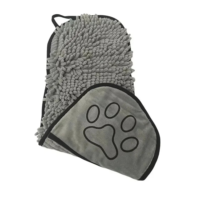 Super Absorbent Pet Bath Towel - Quick-Dry Chenille Dog & Cat Drying Towel