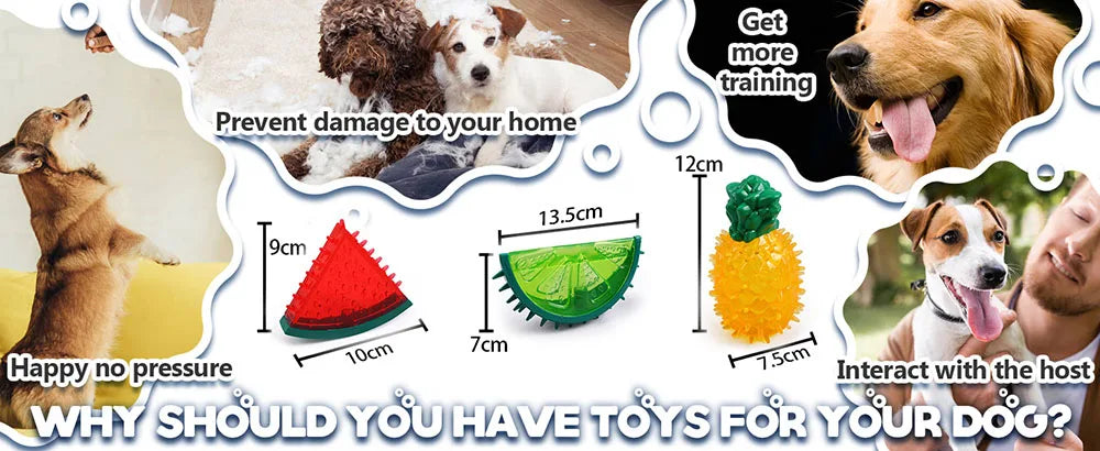 Freezable Cooling Chew Toy - Summer Fruit Design for Dogs & Cats
