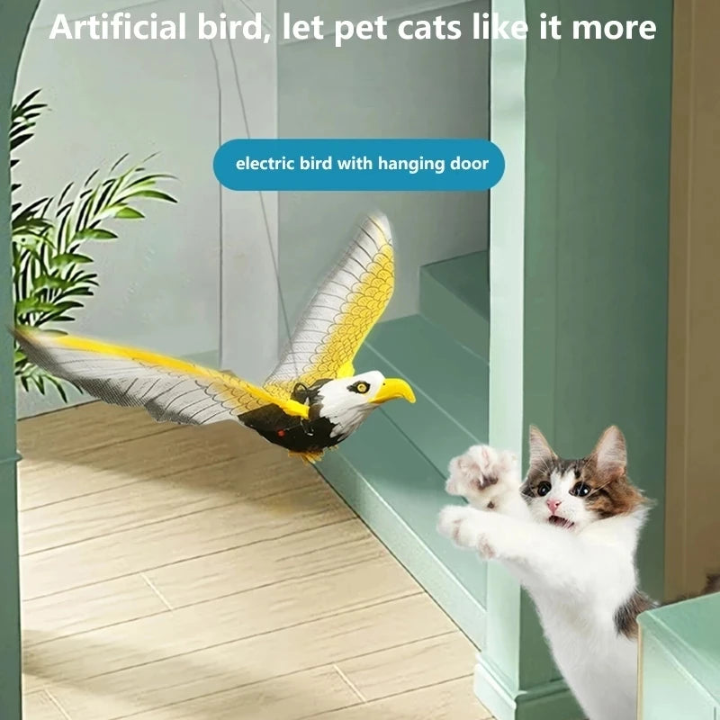 Interactive Flying Bird Cat Toy – Electric Hanging Eagle Teaser