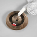 Foldable Cat Scratcher Bed - Curved Cardboard Scratcher & Lounge
