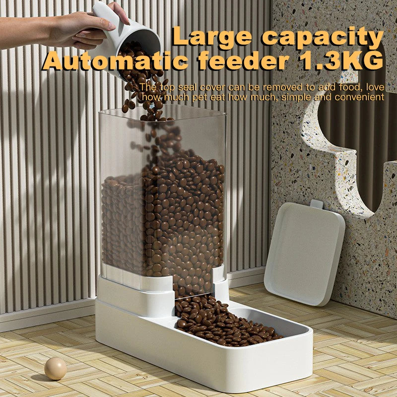 Automatic Cat Feeder & Water Dispenser – Gravity Food Container for Pets