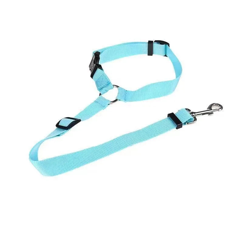 2-in-1 Pet Car Seat Belt & Leash – Adjustable Dog Safety Harness