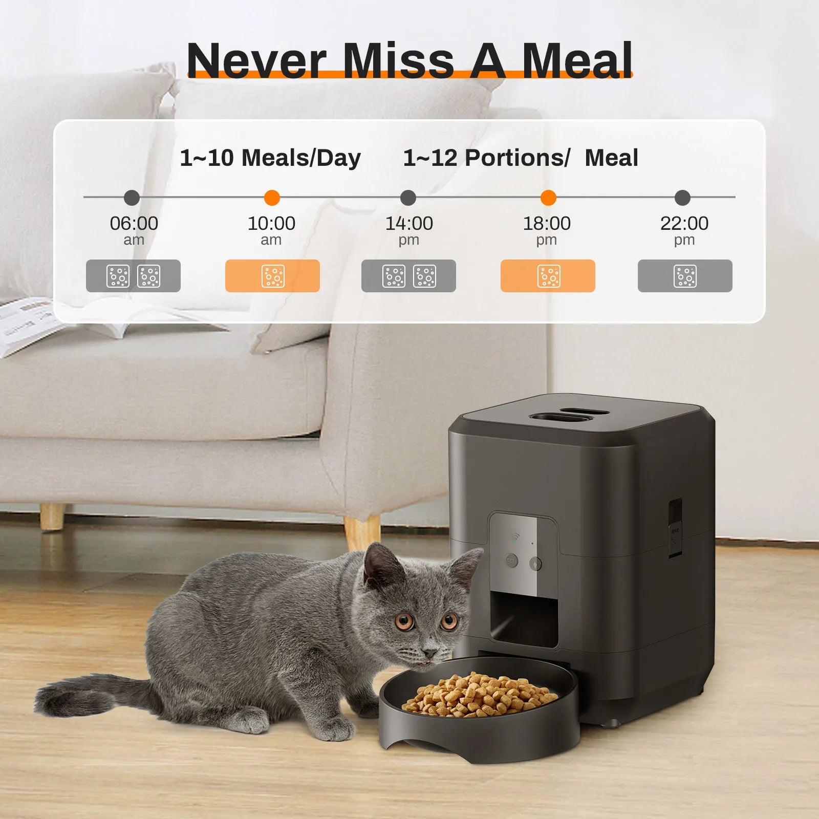 Smart Automatic Pet Feeder – Timed Cat & Dog Food Dispenser