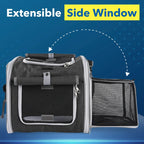 Expandable Pet Bike Basket - Soft-Sided Carrier with 4 Doors