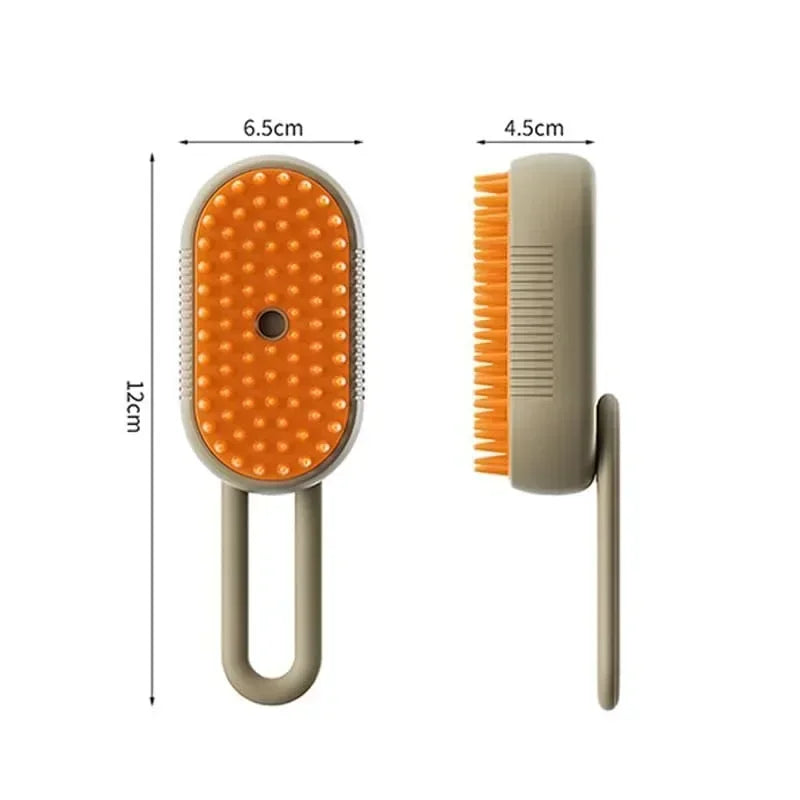 3-in-1 Steamy Pet Brush – Electric Dog & Cat Grooming Comb with Spray
