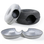 Felt Donut Cat Bed – 2-in-1 Hideaway & Tunnel for Cats