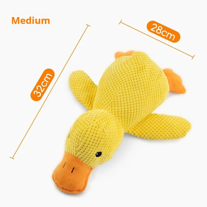 Plush Duck Dog Toy – Bite-Resistant Chew Toy with Squeaker