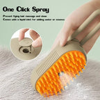 3-in-1 Steamy Pet Brush – Electric Dog & Cat Grooming Comb with Spray