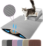 Honeycomb Cat Litter Mat - Double Layer Waterproof & Easy Clean Design