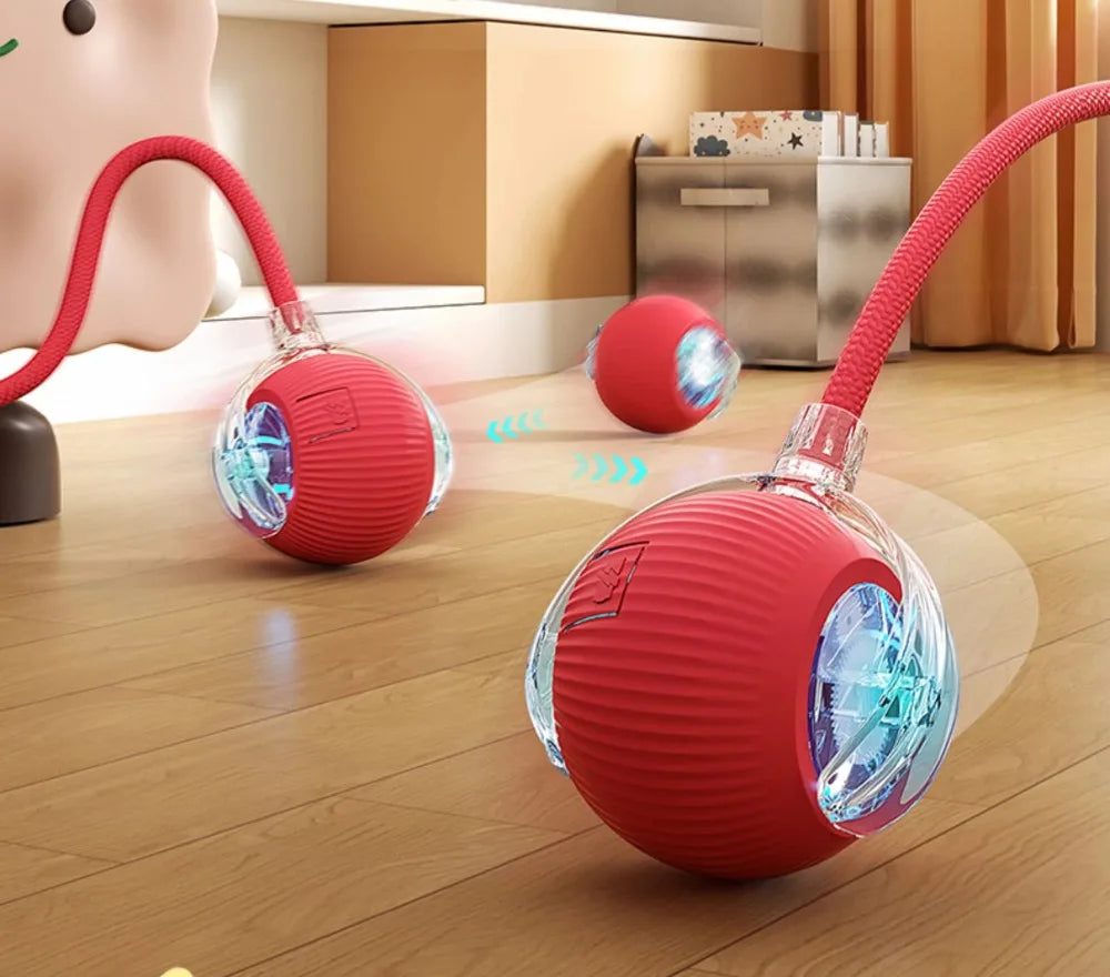 Automatic Cat Ball Toy – Smart Rolling Ball with Faux Tail