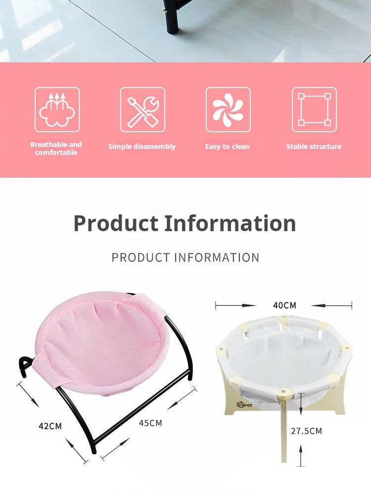 Cat Hammock Bed – Breathable Cooling Cot & Sleeping Sofa