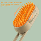 3-in-1 Steamy Pet Brush – Electric Dog & Cat Grooming Comb with Spray