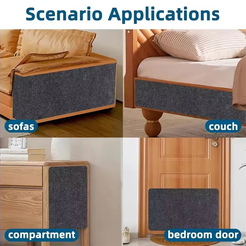 Self-Adhesive Cat Scratch Protector - Cut-to-Size Furniture Protection Mat