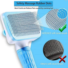 Pet Grooming Brush – Dog & Cat Hair Remover Comb for Long Hair