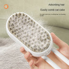 3-in-1 Steamy Pet Brush – Electric Dog & Cat Grooming Comb with Spray