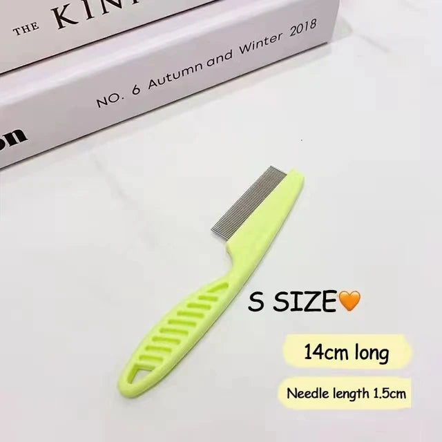 Stainless Steel Pet Flea & Hair Comb – Dog & Cat Grooming Tool