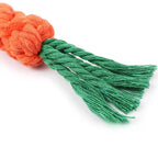 Carrot-Shaped Dog Chew Toy – Durable Rope for Puppies