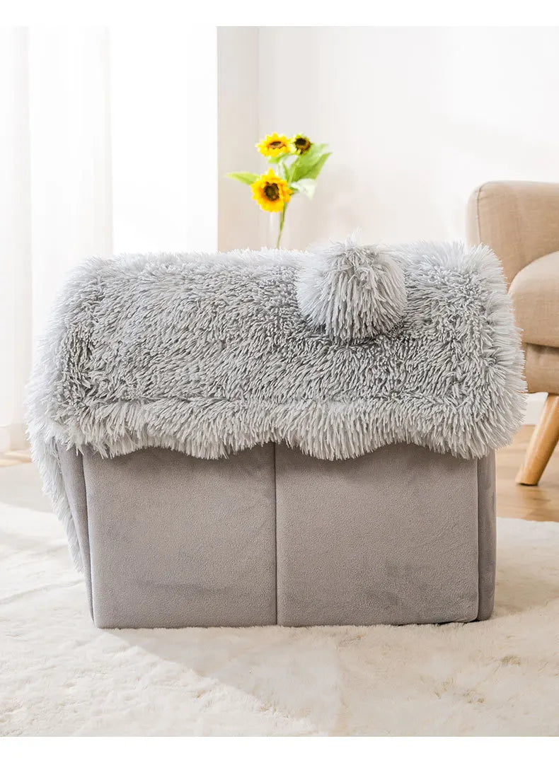Medium Dog Kennel Bed – Soft Removable Winter Puppy House