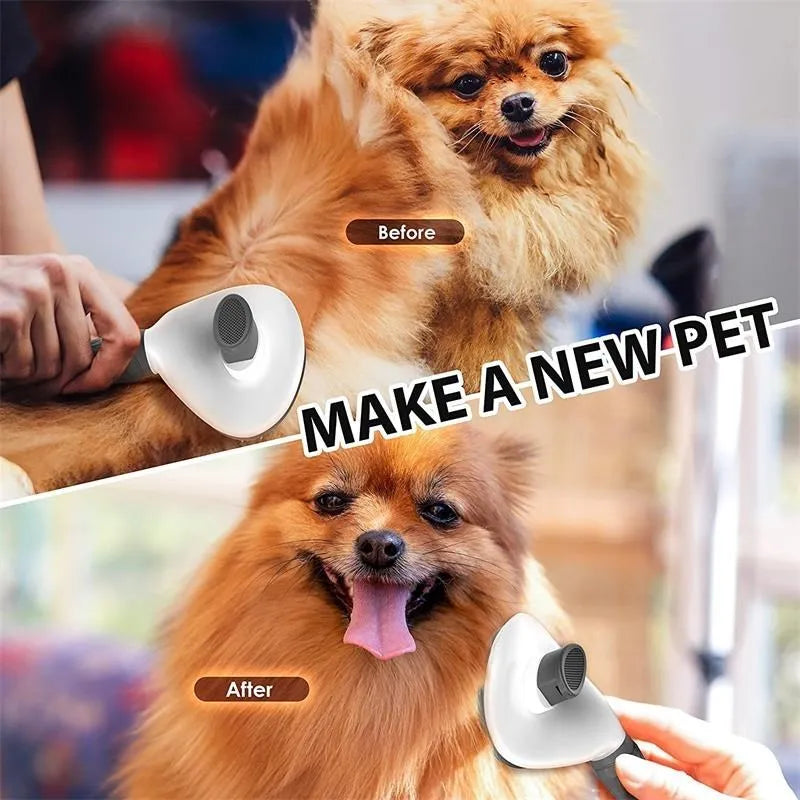 Self-Cleaning Pet Brush for Dogs & Cats – Hair Remover Comb