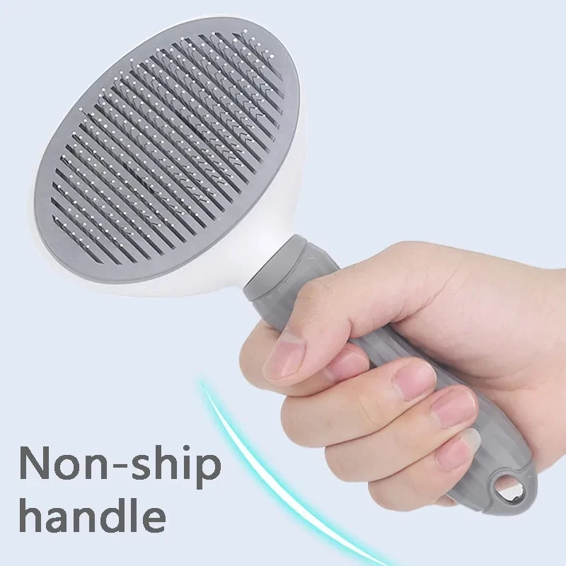 Self-Cleaning Pet Hair Comb – Cat & Dog Grooming Slicker Brush