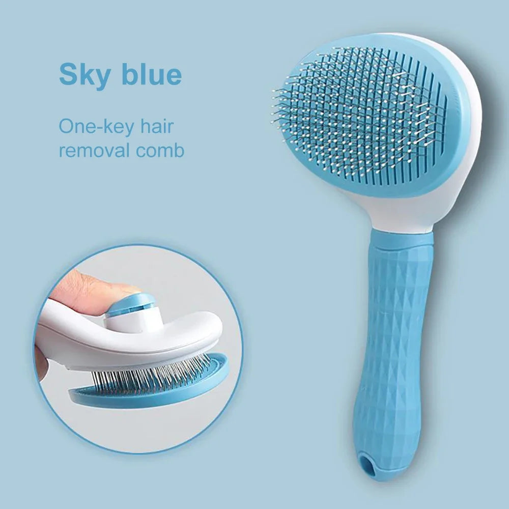 Pet Grooming Brush – Dog & Cat Hair Remover Comb for Long Hair