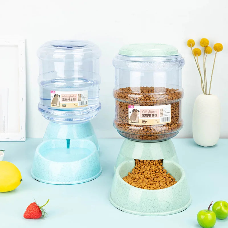 Large Capacity Pet Feeder Bowl – Cat & Dog Food Bowl with Water Dispenser
