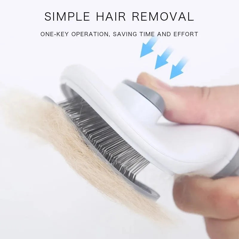 Self-Cleaning Pet Brush for Dogs & Cats – Hair Remover Comb