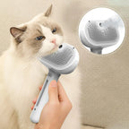 Electric Steamer Brush - 3-in-1 Dog Grooming with Hydration Spray