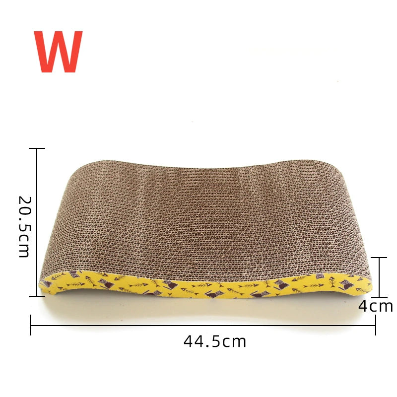 Corrugated Cat Scratching Board with Catnip - Multi-Functional Claw Grinding Plate