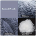 Round Plush Pet Bed – Warm Washable Dog & Cat Sofa