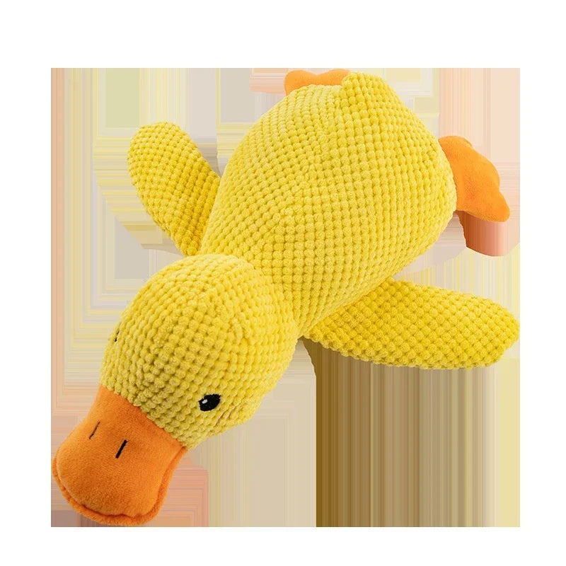 Plush Duck Dog Toy – Bite-Resistant Chew Toy with Squeaker
