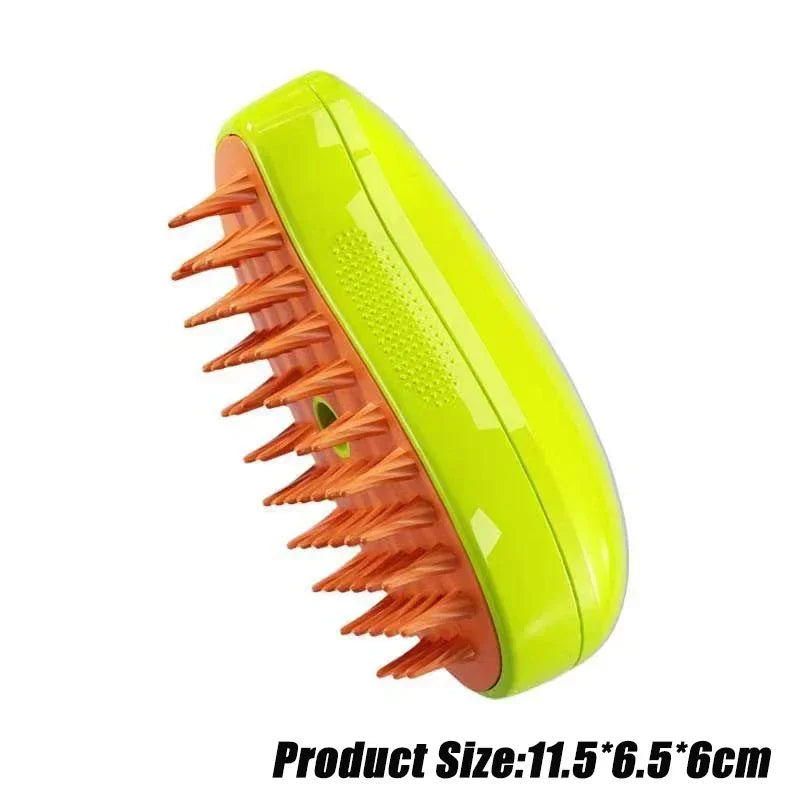 3-in-1 Steamy Pet Brush – Electric Dog & Cat Grooming Comb with Spray