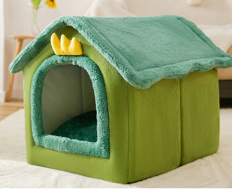 Medium Dog Kennel Bed – Soft Removable Winter Puppy House