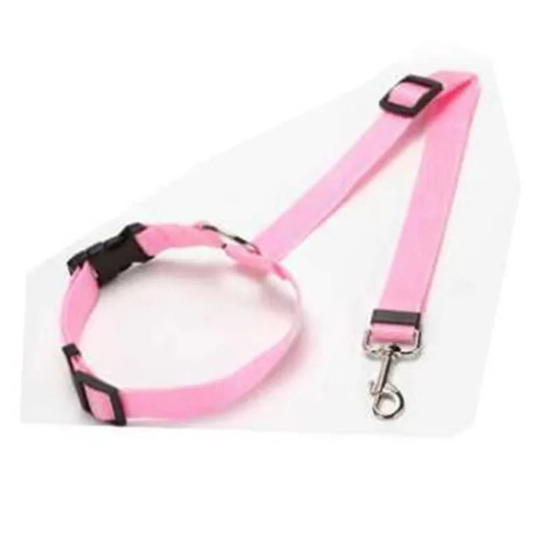 2-in-1 Pet Car Seat Belt & Leash – Adjustable Dog Safety Harness