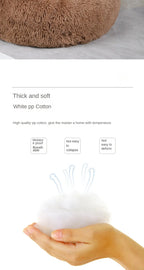 Plush Cat & Dog Nest – Warm Detachable Pet Bed for Winter