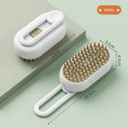 3-in-1 Steamy Pet Brush – Electric Dog & Cat Grooming Comb with Spray