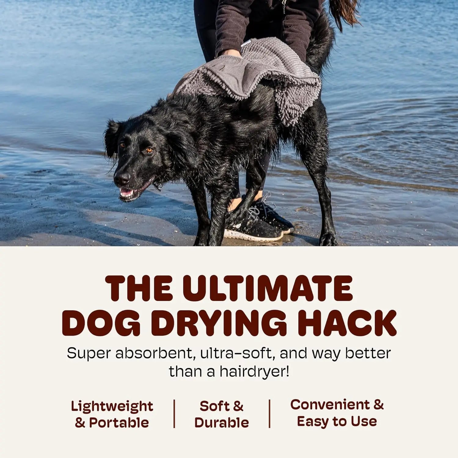 Super Absorbent Pet Bath Towel - Quick-Dry Chenille Dog & Cat Drying Towel