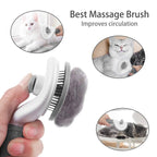 Self-Cleaning Pet Brush for Dogs & Cats – Hair Remover Comb