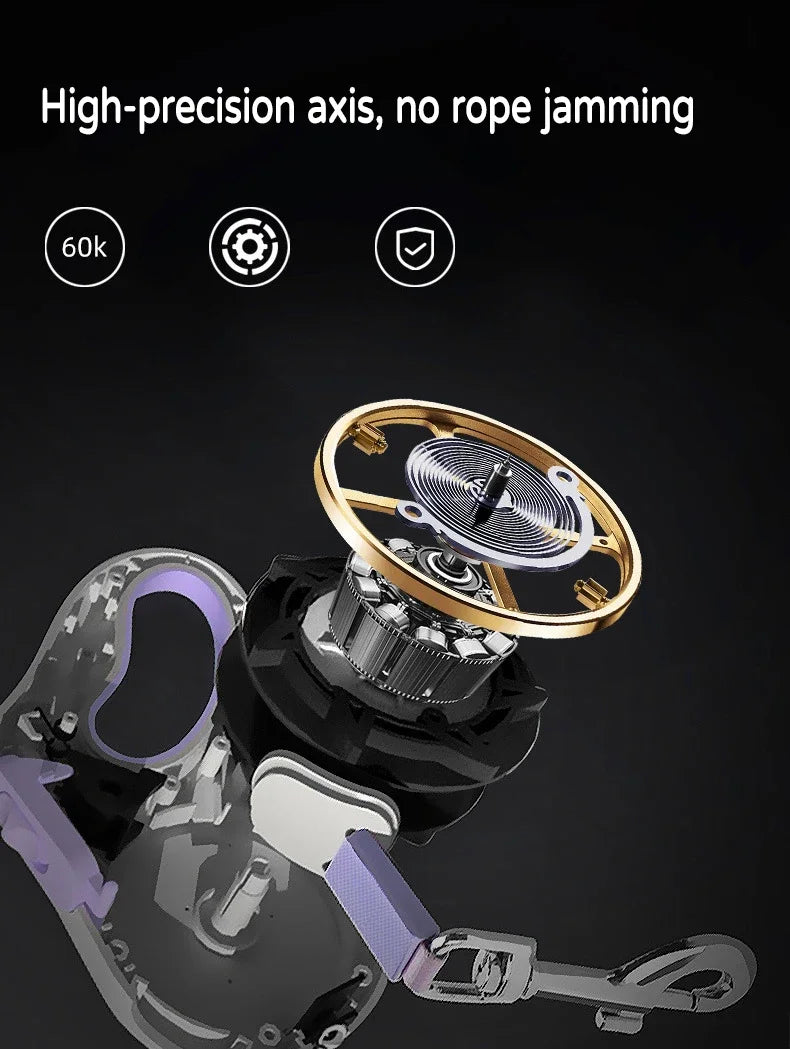 LED Retractable Dog Leash - Illuminated Roulette Leash