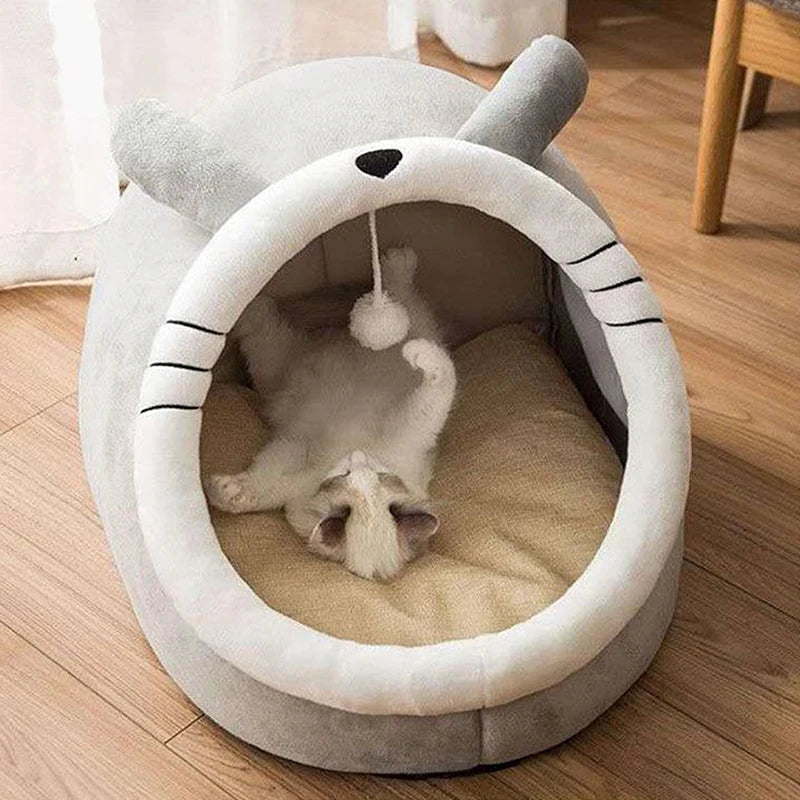 Deep Sleep Cat Bed - Foldable Removable Washable Pet Sleeping Cave