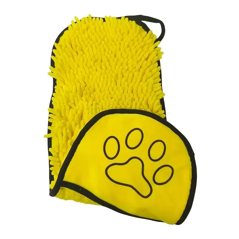 Super Absorbent Pet Bath Towel - Quick-Dry Chenille Dog & Cat Drying Towel
